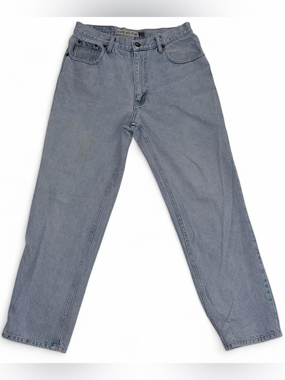 Vintage 90s Bugle Boy 750 Retro Light Blue 100% Cotton Denim Relaxed Y2K Jeans